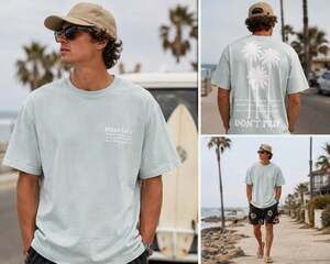Free & Easy Don’t Trip T-Shirt Mens XL Light Green Palm Graphic PacSun Cotton